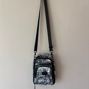 Jujube Black and White Patterned  Crossbody Bag